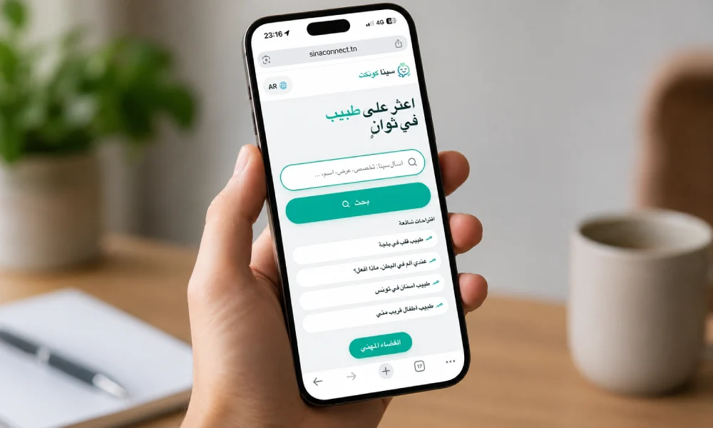 Visuel Sina Connect repris par THD - Tunisie Haut Débit